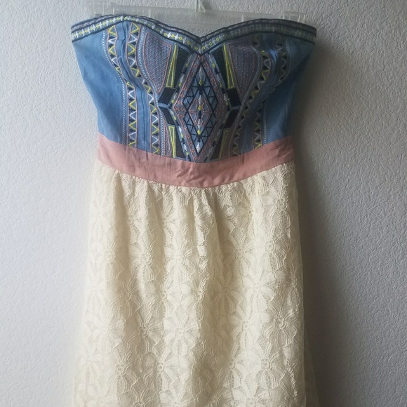 Flying Tomato Dresses & Skirts - Flying Tomato Strapless Tribal Dress # 106